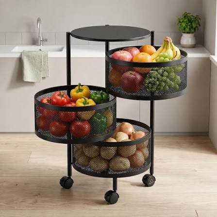 3 Layer Circle Kitchen Rack